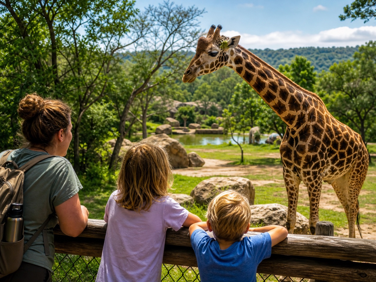 A bright family zoo experience with animals