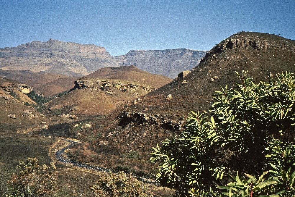 Mountain scenery at Giant’s Castle; representative of the area, not the Main Cave